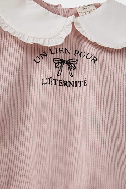 DeFacto Hanorac cu imprimeu cu guler mare pentru fetiță G1773A525AU