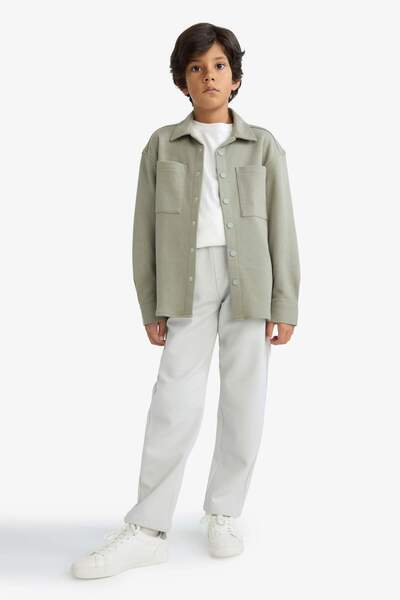 DeFacto Boy's Standard Leg Trousers with Elastic Waist G2142A825Au