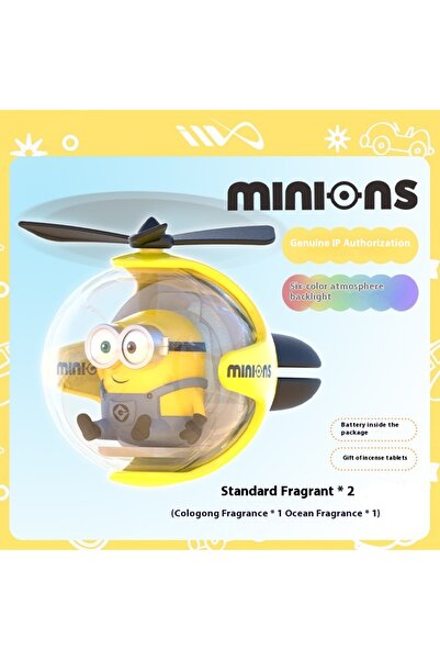 Choice B Minions New Cartoon Car Air Freshener Rotating Propeller Outlet Fragrance Magnetic Design Auto Ac.