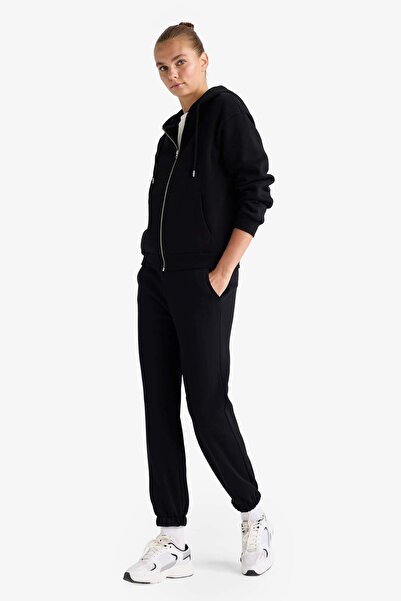 DeFacto Basic ίσια τσέπη με κορδόνια στη μέση Χοντρό Jogger Sweatpants F9622AX25AU
