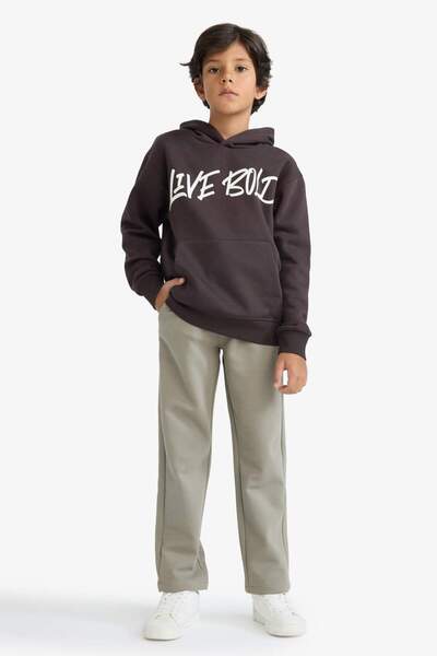 DeFacto Boy's Standard Leg Trousers with Elastic Waist G2142A825Au