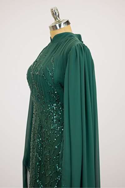 Genel Markalar Kolları Pelerinli Ezgi Abiye