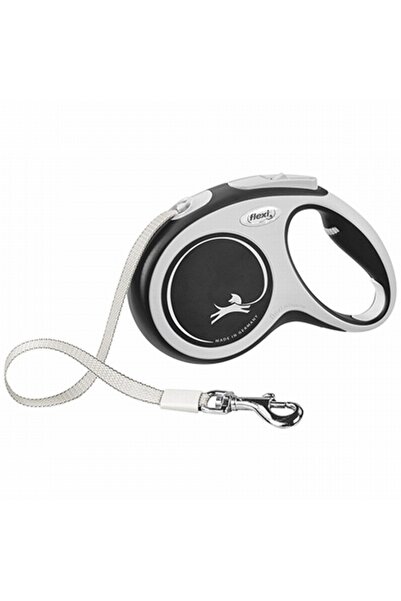 Flexi New Comfort Automatic Strip Dog Walking Leash Medium 5 Mt Black