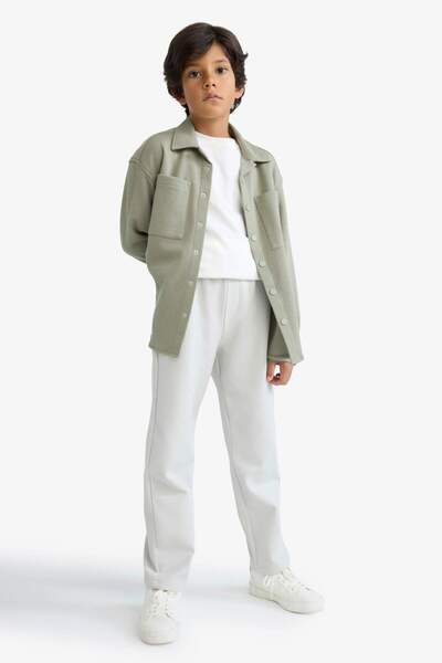 DeFacto Boy's Standard Leg Trousers with Elastic Waist G2142A825Au