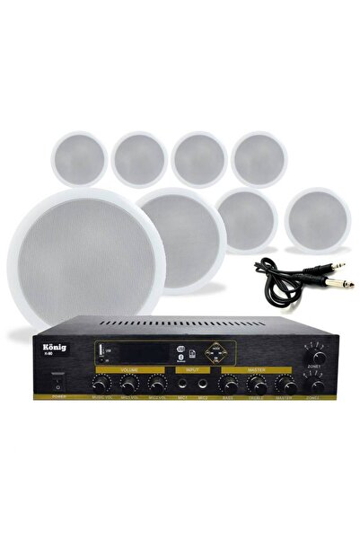DMM Mağaza Anfi Tavan Hoparlör Ses Sistemi | 8’li Paket Set