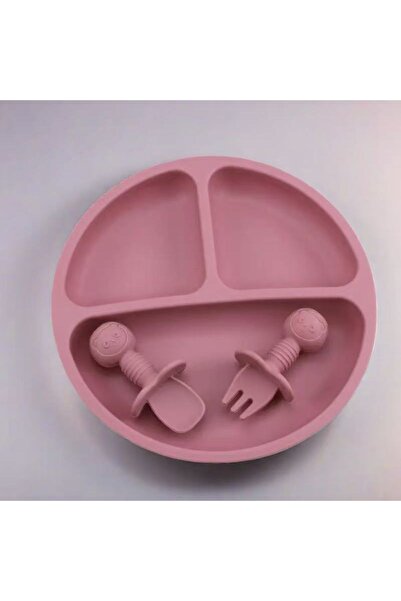 Choice مجموعة تغذية من السيليكون باللون العنابي، 3 أطباق مصاصة على شكل دب كرت...