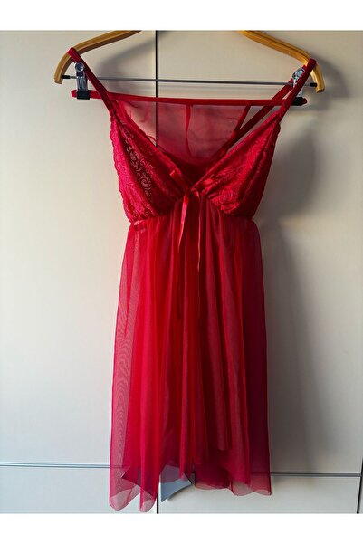 MİSS MELLY Plus Size (2XL - 3XL) Tulle Short Nightgown (Lingerie Available)