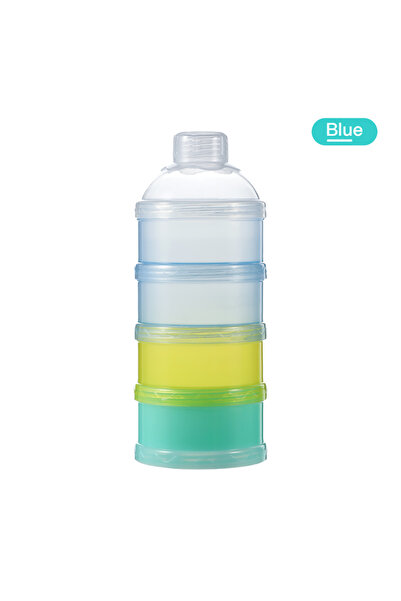 Choice صندوق تخزين مسحوق الحليب المحمول للأطفال من بلو بيبي، مكون من 4 طبقات، لحفظ الوجبات الخفيفة والفواكه والحلوى