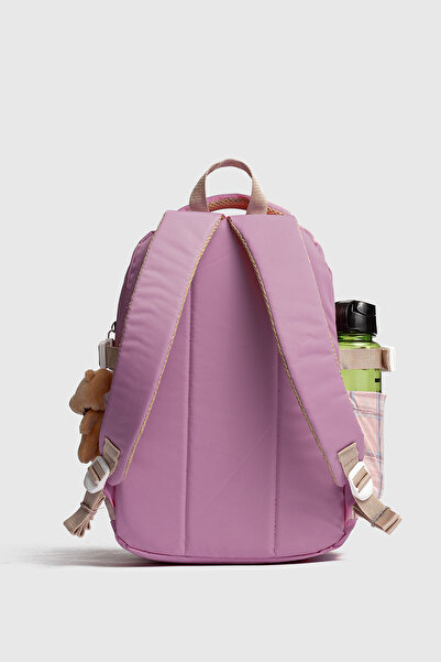 Fiyaka Rlx-1396 Set of 3 Children's Primary School Bag Backpack with Pen Holder and Lunch Bag Pink-Pink