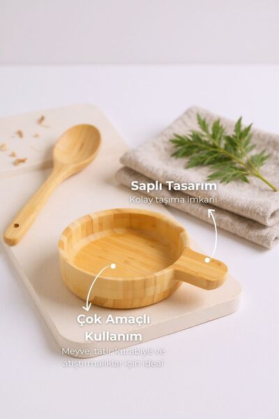 Bambum Rave Saplı Kase Yuvarlak