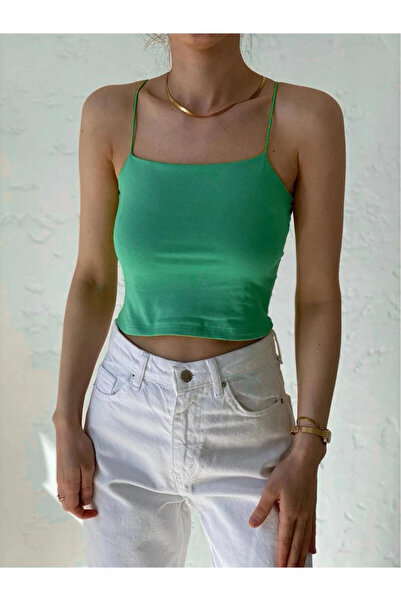 hazelin Petrolno zeleni ženski bodi - remen od užeta, bluza Ö Pleteno HZL24S-...