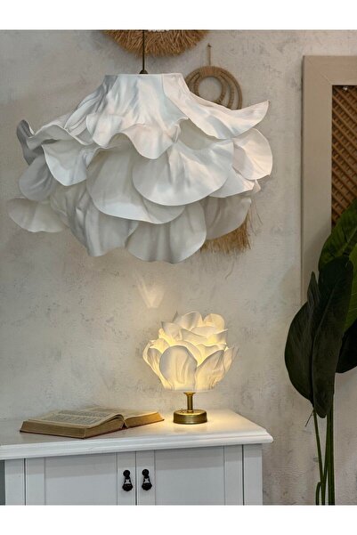 Maison Avf Modern Eva Anemon Beyaz Tasarım Sarkıt Avize