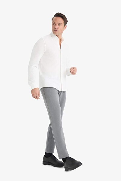 DeFacto Tailored Fit Straight Leg All-Way Stretch Soft Trousers with Key Pocket C7508Ax25Au