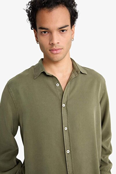 DeFacto Regular Fit Twill Uzun Kollu Gömlek G0406AX25AU