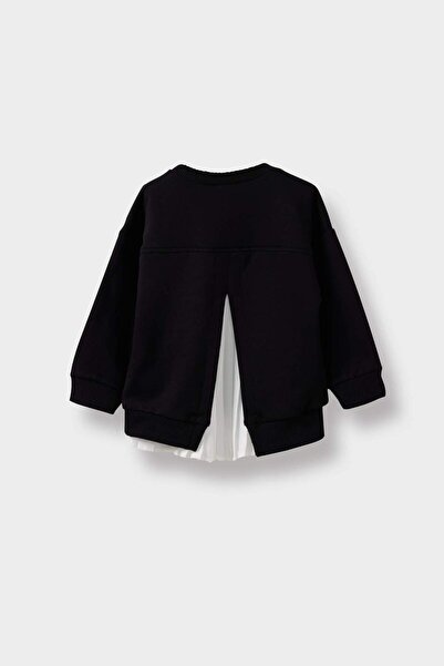 DeFacto Kız Bebek Bisiklet Yaka Baskılı İçi Yumuşak Tüylü Sweatshirt F5961A525AU