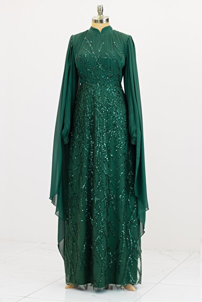 Genel Markalar Kolları Pelerinli Ezgi Abiye