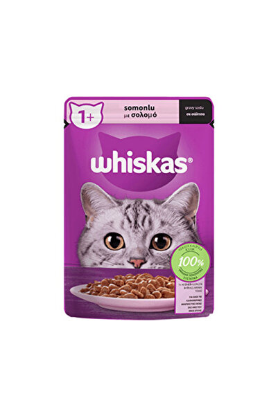 Whiskas Pouch Sos İçinde Somonlu Yetişkin Kedi Konservesi 6 Adet 85 Gr