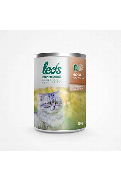 Leos Somon Parça Etli Soslu Yetişkin Kedi Konservesi 6 Adet 400 Gr