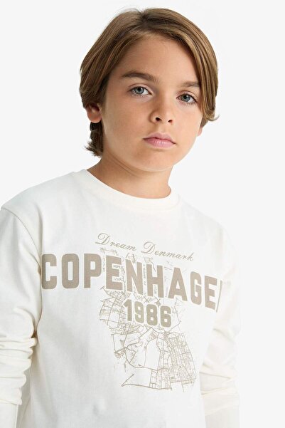 DeFacto Момчешка велосипедна блуза с дълъг ръкав и принт E9530A825AU