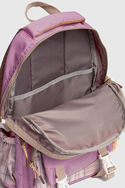 Fiyaka Rlx-1396 Set of 3 Children's Primary School Bag Backpack with Pen Holder and Lunch Bag Pink-Pink