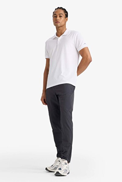 DeFacto DeFactoFit Slim Fit Dar Kesim Çift Cepli Fermuarlı Paça Dokuma Jogger B2780AX25AU