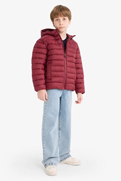 DeFacto Boy's Waterproof Hooded Zippered Puffer Jacket E8688A825Au