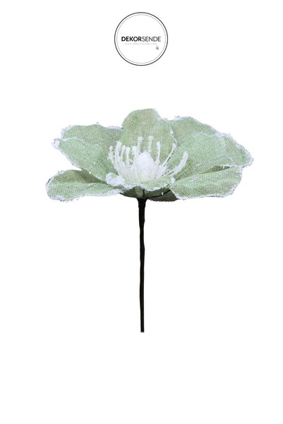 Dekorsende Floare artificială de in Ponsetia verde 30 cm