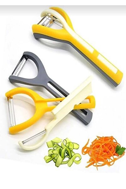 elfnur 3 in 1 Peeler Multi-Head Chopper Cutter Kitchen Peeler Julienne Dicing Stainless Blades