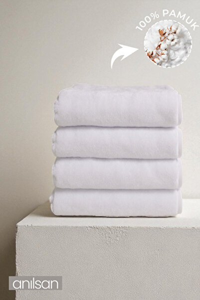 Anılsan 4'lü Beyaz Banyo Havlusu - 70x140 Cm, 490 Gr, %100pamuk, Spa Ve Otel ...
