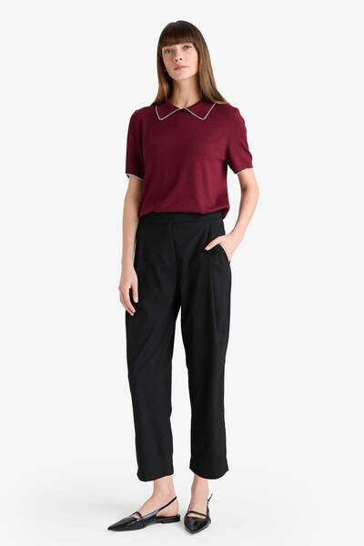 DeFacto Barrel Fit Short Leg Ankle Length Pants G0242Ax25Au
