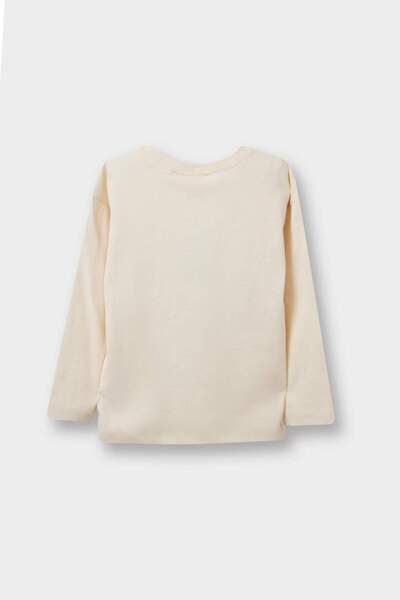 DeFacto Μπλουζάκι με μακρυμάνικο μπλουζάκι για κοριτσάκι με σχέδιο καρδιάς E9012A525AU