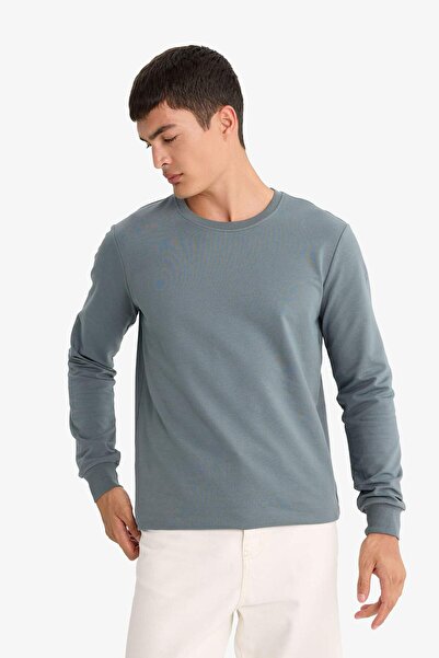 DeFacto Slim Fit Slim Fit Crew Neck Long Sleeve T-Shirt F3646Ax25Au