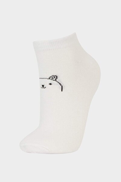 DeFacto Kadın 3'lü Pamuklu Patik Çorap F5616AXNS