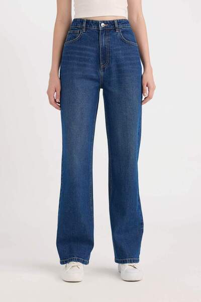 DeFacto 90's Wide Leg High Waist Long Jean Pants D6609Ax25Sp