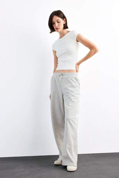 DeFacto Relax Fit Elastic Waist Straight Leg Modal Trousers G1086Ax25Sm