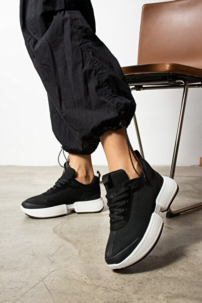 Seniorah Γυναικεία αθλητικά παπούτσια Saturn Black Knitwear