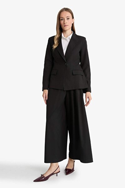 DeFacto Regular Fit Wide Leg Woven Trousers G1308Ax25Au