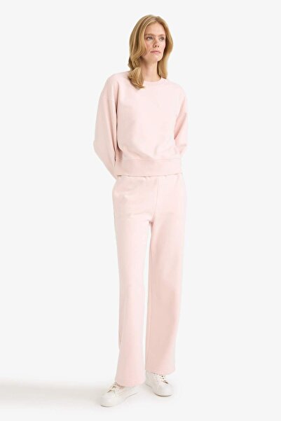 DeFacto Straight Fit Basic Düz Cepli Yüksek Bel Eşofman Altı B8571AX25AU