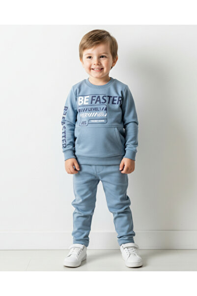 Egelite Boy's Seasonal Compact Pocket Detail 2 Strand Seasonal Track Suit Set (2-10 Years)
