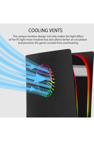 fulina Faceplate for PS5 with Cooling Vent Face Plate Console Cover for Disc Edition DOBEWINGDELOU Replacem