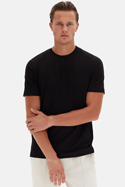 D'S Damat Μπλουζάκι Comfort Μαύρο 100% Βαμβάκι