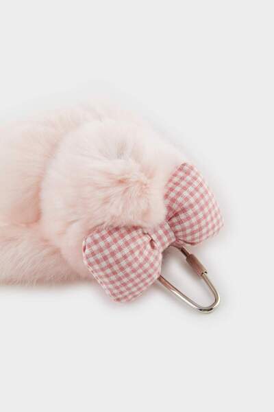 DeFacto Women's Pink Rabbit Charm Keychain F6893Axns