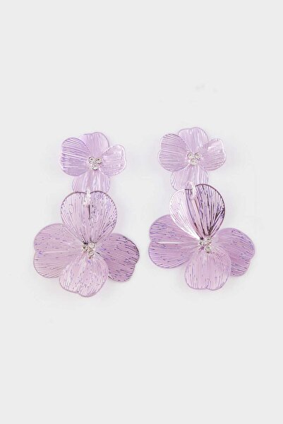 DeFacto Women's Lilac Flower Earrings F9970Axns