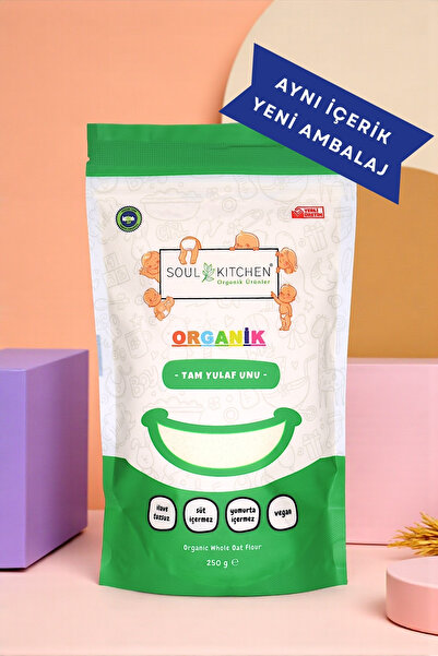 Soul Kitchen Organik Ürünler Organik Tam Yulaf Unu 250gr - Eko