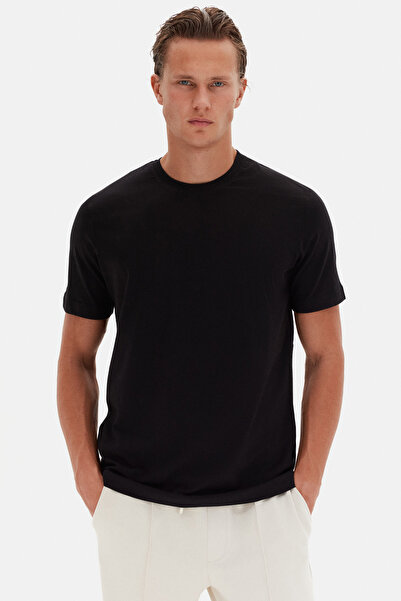 D'S Damat Μπλουζάκι Comfort Μαύρο 100% Βαμβάκι