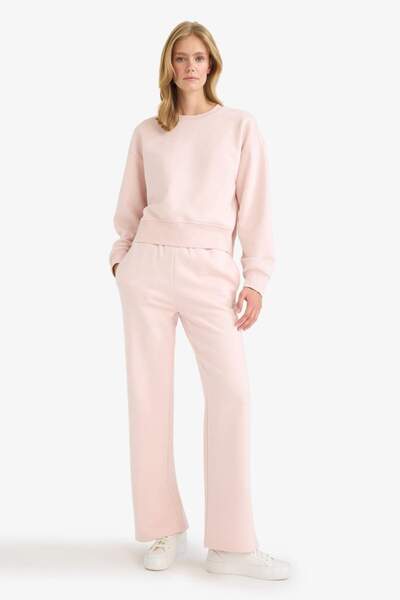 DeFacto Straight Fit Basic Düz Cepli Yüksek Bel Eşofman Altı B8571AX25AU
