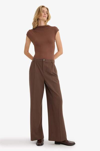 DeFacto Slim Fit Tight Fit Half Turtleneck Snap Button Bodysuit G0314Ax25Hs