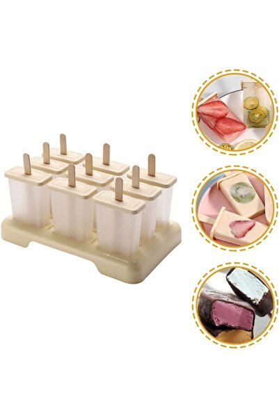 fulina 1 Set Popsicle Molds Set Ice Pop Molds Reusable Popsicle Holders with Wood Sticks Homemade Popsicle
