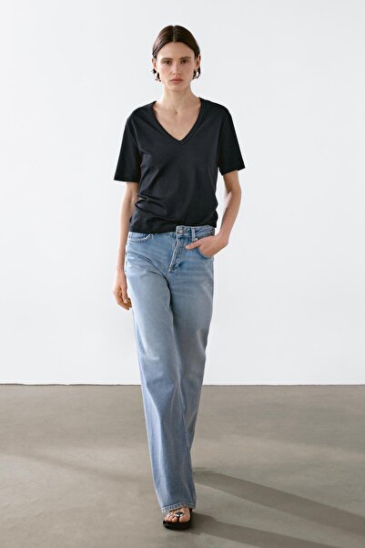 Massimo Dutti %100 pamuklu kısa kollu t-shirt