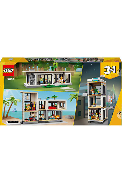 LEGO ® Creator 3’ü 1 Arada Modern Ev 31153 – 9+ Çocuklar için Yaratıcı Oyuncak Yapım Seti (939P)